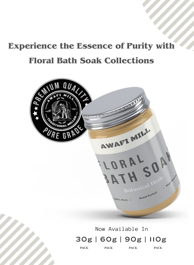 Awafi Mill Nature Tranquil Escape Floral Bath Soak with Lavender | Rose | Chamomile | and Calendula - Image 4