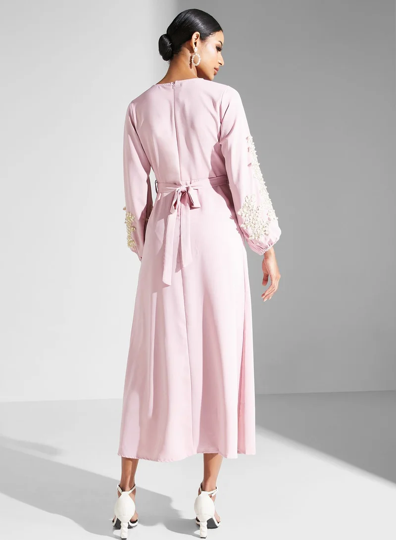 Khizana Embellished Sleeve Dress