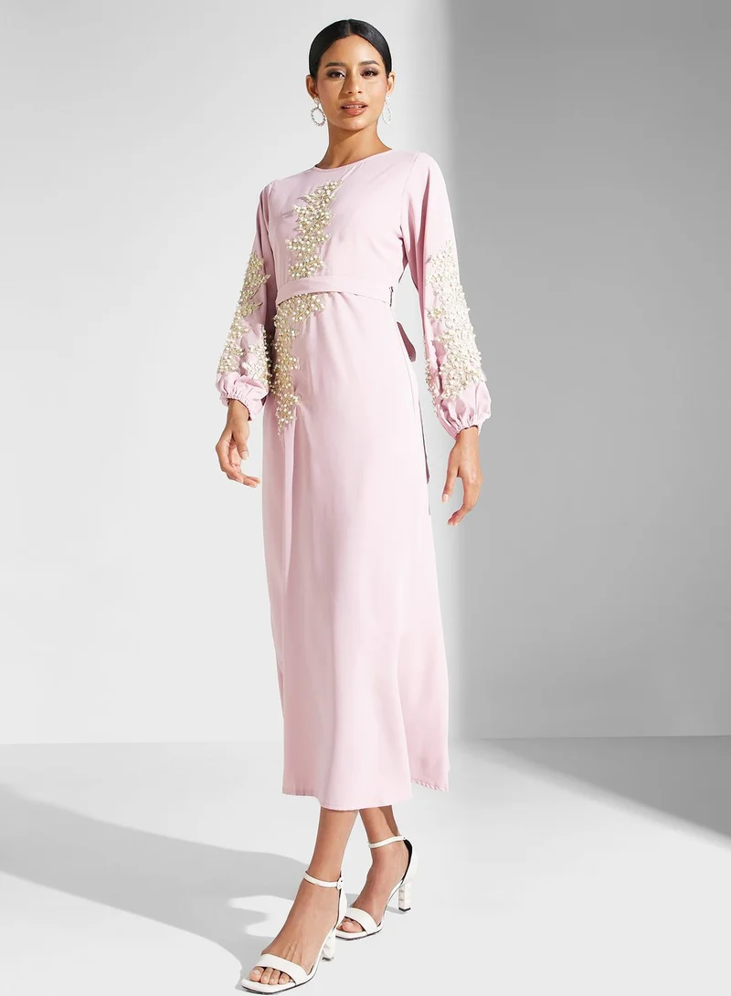 Khizana Embellished Sleeve Dress