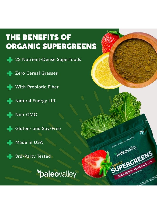 Paleovalley Organic Supergreens - Organic Greens Powder Superfood for Immune Support - Paleo Green Powder Blend - 28 Servings - 23 Organic Superfoods - Gluten Free, No Cereal Grasses, Soy or Grain - Image 4