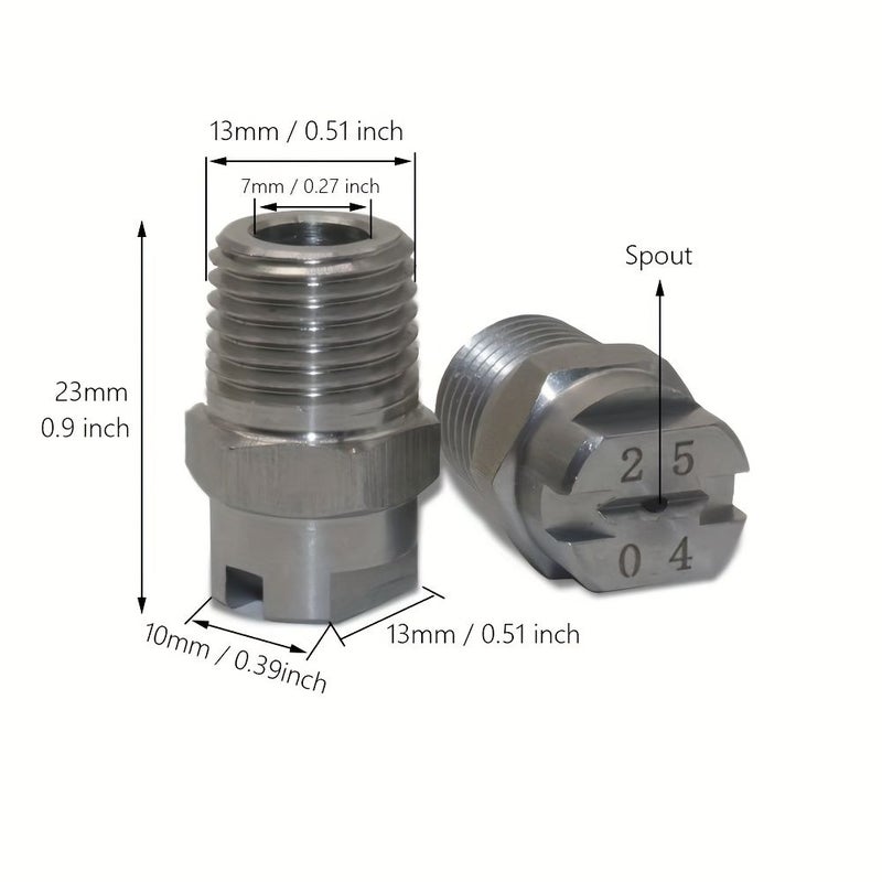2Pc High Pressure Fan Shaped Nozzle QP3503 1 4 2501 Hole For Cleaning Dust Removal - Image 2