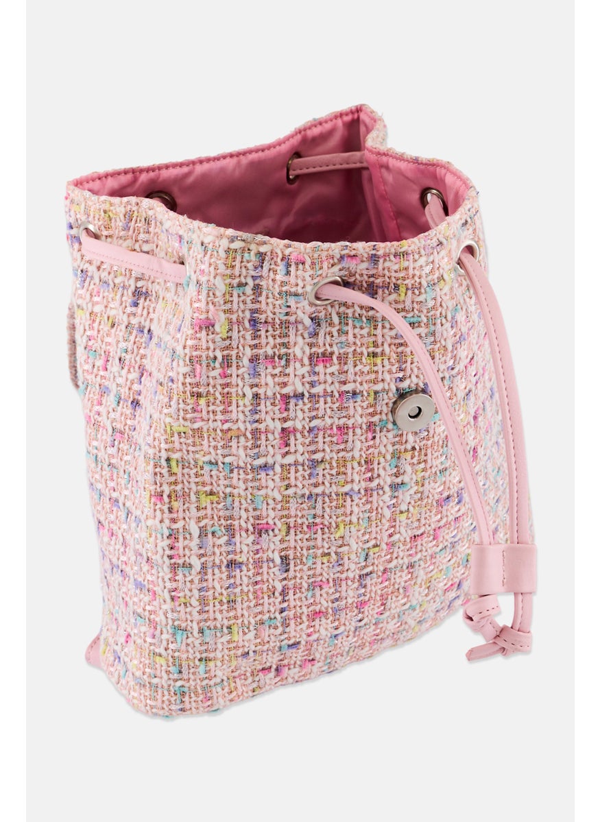 OMG Accessories Butterfly Tweed Mini Back Pack 17 H x 22 L x 8  W cm, Pink  - Image 3