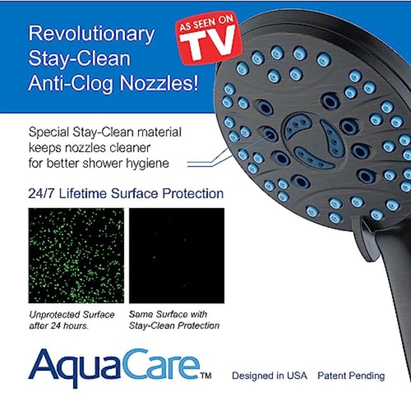 رأس دش محمول باليد AquaCare ذو ضغط عالي 8 أوضاع - فوهات مضادة للانسداد، غسيل كهربائي مدمج لتنظيف الحوض، الحيوانات الأليفة المبلطة، خرطوم طويل جدًا من الفولاذ المقاوم للصدأ بطول 6 أقدام، دعامات علوية على الحائط - فوهات نظيفة 1.8 جالون في الدقيقة، غسيل مزدوج للطاقة للحوض، حيوانات أليفة من البلاط، خرطوم طويل من الفولاذ المقاوم للصدأ بطول 6 أقدام، دعامات علوية على الحائط / برونزية - Image 3