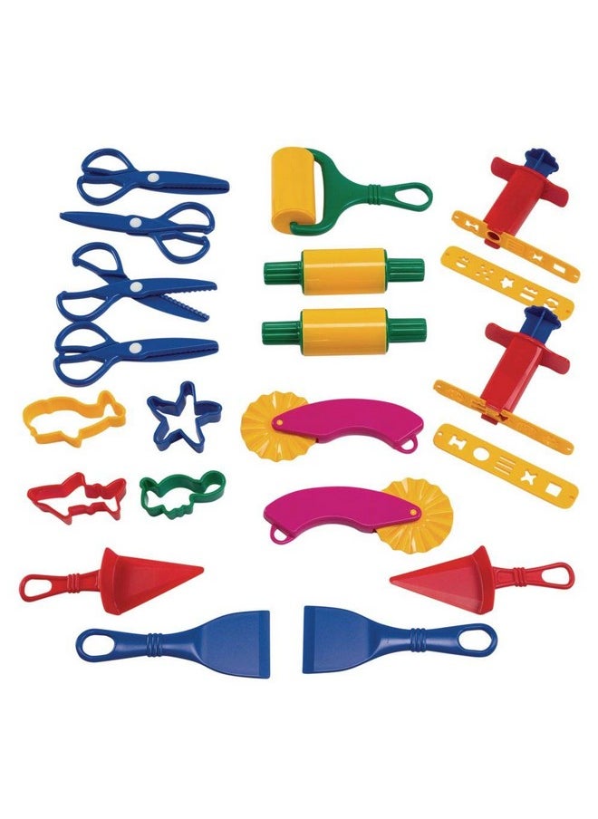 Plastic Clay & Dough Starter Playset In Storage Jar 21 Pieces Assorted Class Pack Party Pack Includes Rollers Spatulas Cutters Extruders Arts & Crafts For Kids - pzsku/Z59E1F36C653954935DB9Z/45/_/1697273373/06f90475-3767-4a3b-b42c-57b73f085642