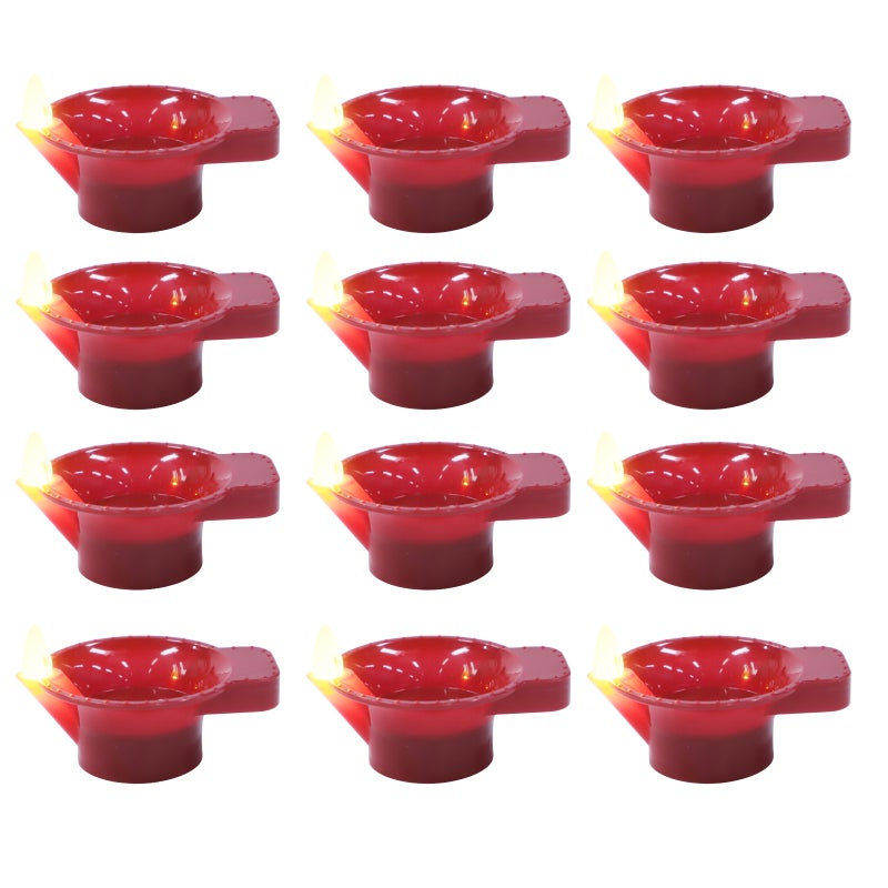 12pcs Floating Tealights Flameless Candles Light Up Pool Candles Lights - Image 1