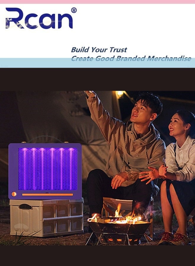 Rcan 2 In 1 Plug In UV Mosquito Killer Lamp Indoor and Outdoor Floor and Wall Mount Waterproof Bug Trap Rechargeable Ultra Quiet Mosquito Trap Light for Home Backyard Patio Garden Camping  - Image 2