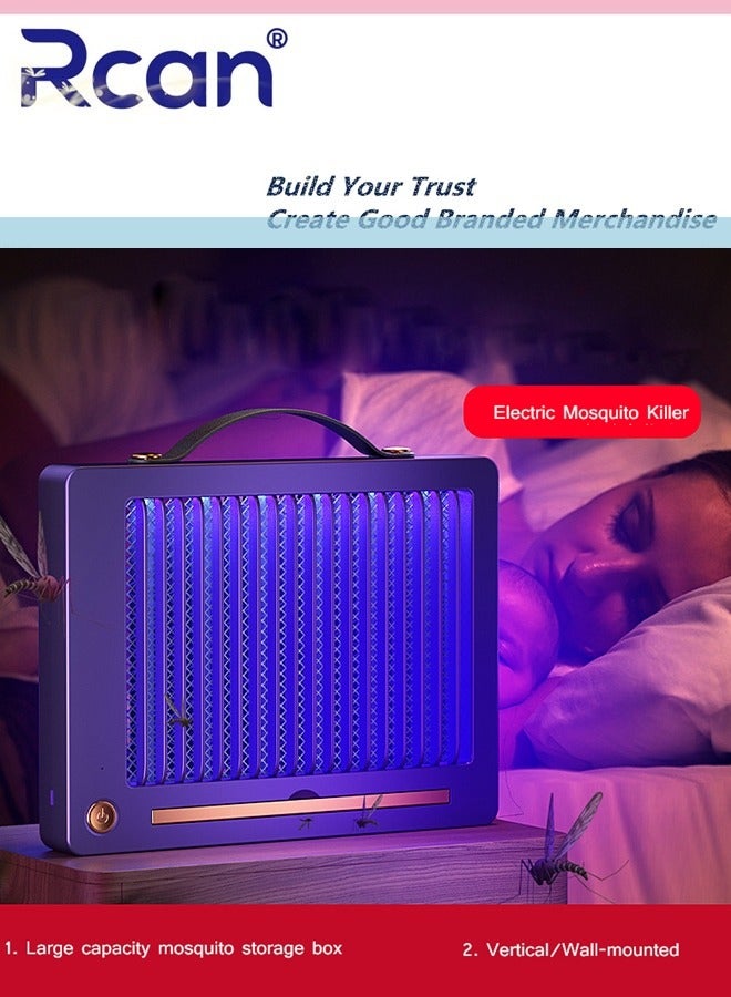 Rcan 2 In 1 Plug In UV Mosquito Killer Lamp Indoor and Outdoor Floor and Wall Mount Waterproof Bug Trap Rechargeable Ultra Quiet Mosquito Trap Light for Home Backyard Patio Garden Camping  - Image 3