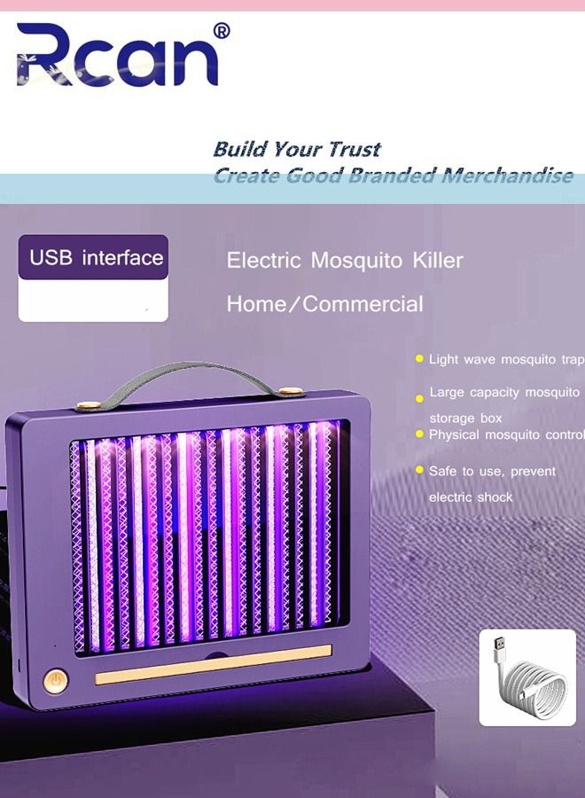 Rcan 2 In 1 Plug In UV Mosquito Killer Lamp Indoor and Outdoor Floor and Wall Mount Waterproof Bug Trap Rechargeable Ultra Quiet Mosquito Trap Light for Home Backyard Patio Garden Camping  - Image 5