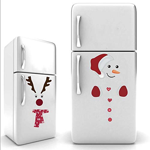 IARTTOP Cute Santa Claus Wall Sticker，Vinyl Christmas Reindeer Art Wall Decal Kitchen Fridge Window DIY Wall Sticker Home Decor - Image 1