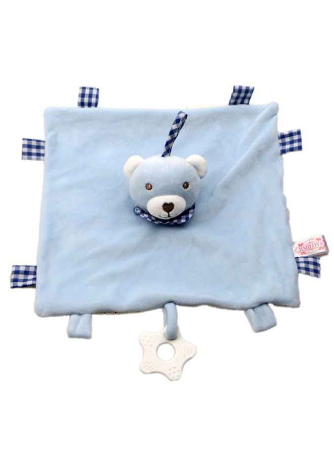 Baby Soothing Towel Plush Teething Toy Interactive Soft Doll Infant Comforter Mouthable Snackable Blanket Visual Auditory Stimulation-Color:Anchor Bear - Image 1