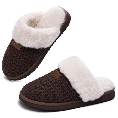OOW Cozy House Slippers for Women with Memory Foam Soft Warm Fuzzy Slippers Women Home Womens Slipper Shoes for Indoor - Image 4