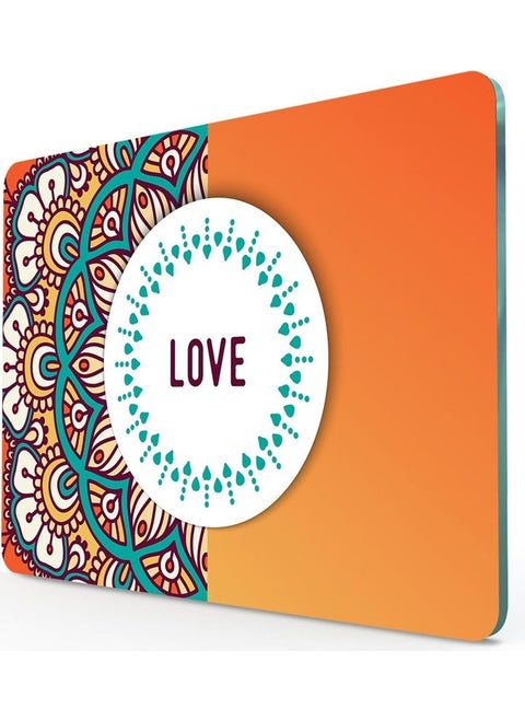 Glass Cutting Board and Serving Board DV260 Mandala Pattern
