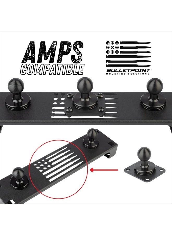 Bulletpoint Metal 4-Hole AMPS Base Mount with 20mm (0.787 inches) Mounting Ball - Image 3