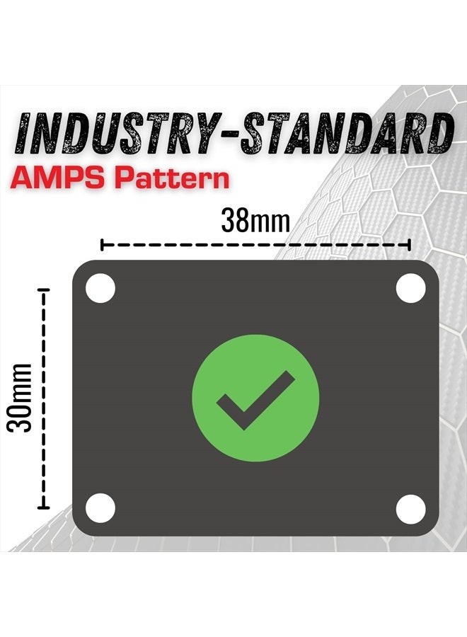 Bulletpoint Metal 4-Hole AMPS Base Mount with 20mm (0.787 inches) Mounting Ball - Image 4