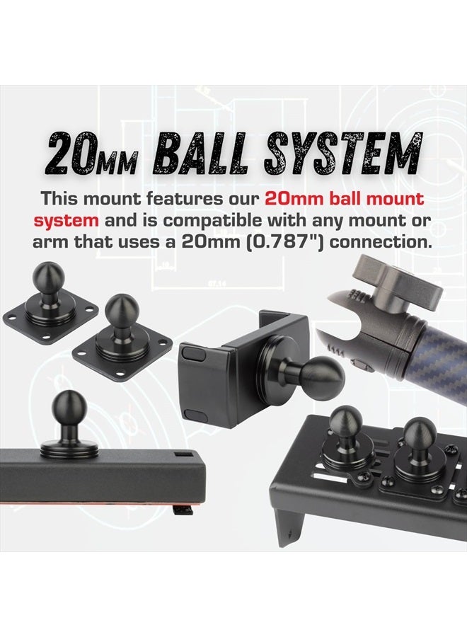 Bulletpoint Metal 4-Hole AMPS Base Mount with 20mm (0.787 inches) Mounting Ball - Image 5