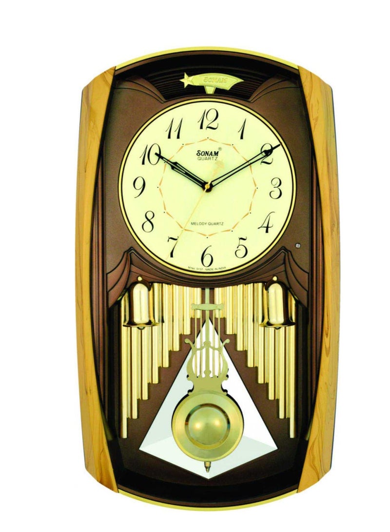 SONAM Musical and Pendulum Fancy Wall Clock - Image 1
