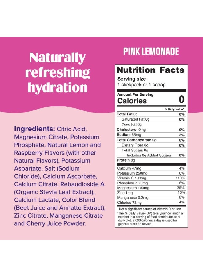 Ultima Replenisher Ultima Replenisher Hydration Electrolyte Powder – 90 Servings – Pink Lemonade Flavor – Sugar-Free, Keto & Vegan – 6 Electrolytes + Vitamin C & Zinc – Gluten-Free, Non-GMO Hydration Drink Mix - Image 3