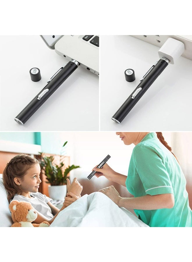 2 قطعه من قلم ضوء طبي تشخيصي LED – قلم طبي قابل للشحن USB للممرضين والطلاب والأطباء - Image 4