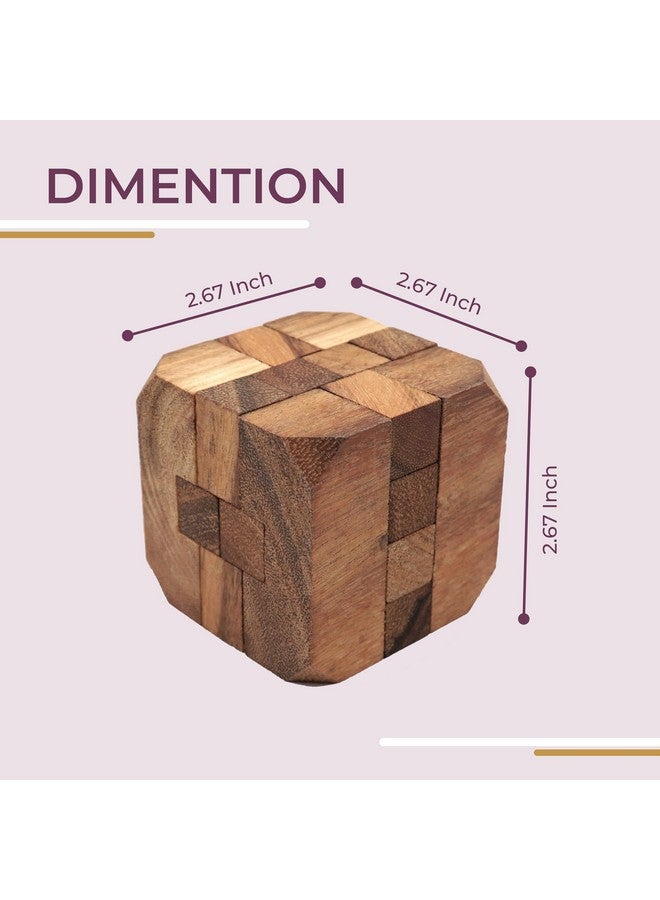 BSIRI Games Gifts and Brain Teaser Puzzles for Adults Classic Games of Diamond Cube Puzzle for Kids Puzzle Games to Challenge Mind Puzzles for Adults for Fun and Educational Game Kids Wooden Puzzles - Image 3