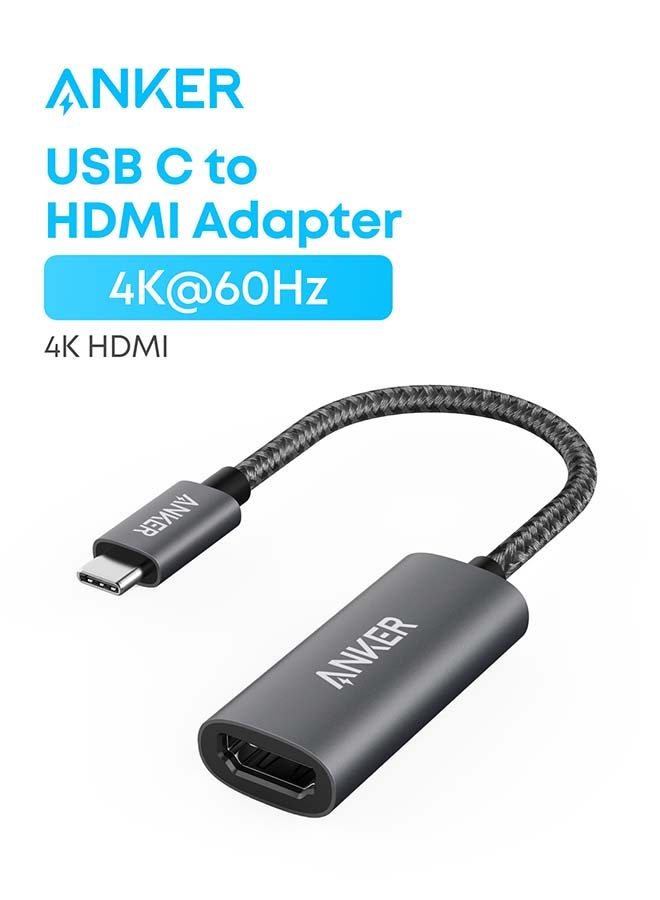 Anker USB C to HDMI Adapter (4K@60Hz), PowerExpand+ Aluminum Portable USB C Adapter, for MacBook Pro, MacBook Air, iPad Pro, Pixelbook, XPS, Galaxy, and More (Compatible with Thunderbolt 3 ports) - Image 1