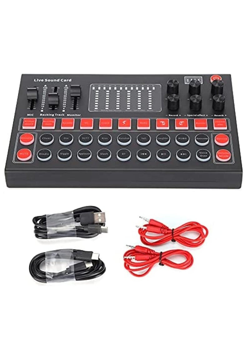 BGM Sound Card-M9 Bluetooth Sound Card Set Stable Signal Live Sound Card Equipment Kit Compatible For Live Broadcast,Amazin  - Image 2