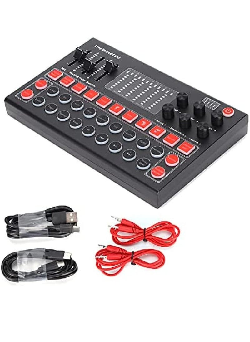 BGM Sound Card-M9 Bluetooth Sound Card Set Stable Signal Live Sound Card Equipment Kit Compatible For Live Broadcast,Amazin  - Image 3