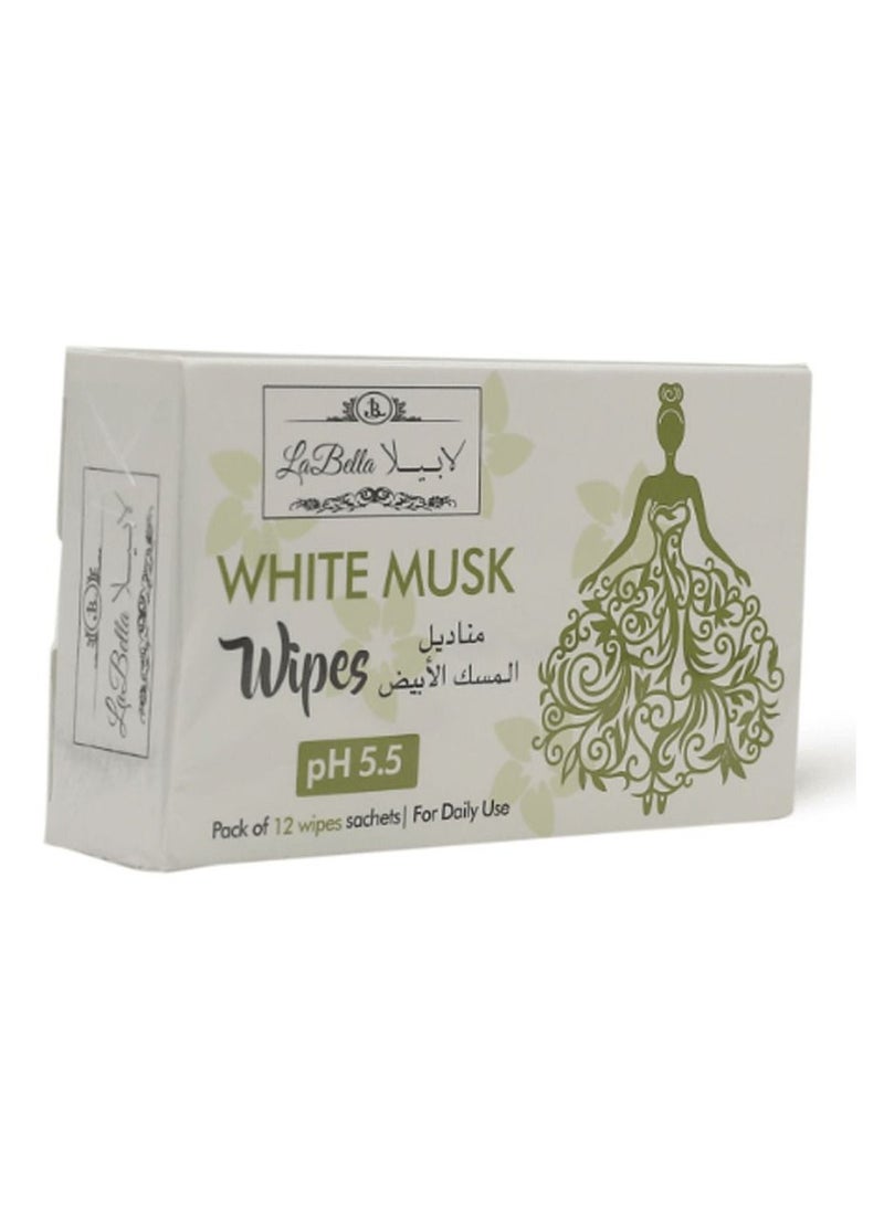 La Bella White Musk Wipes  12 Pcs - Image 2