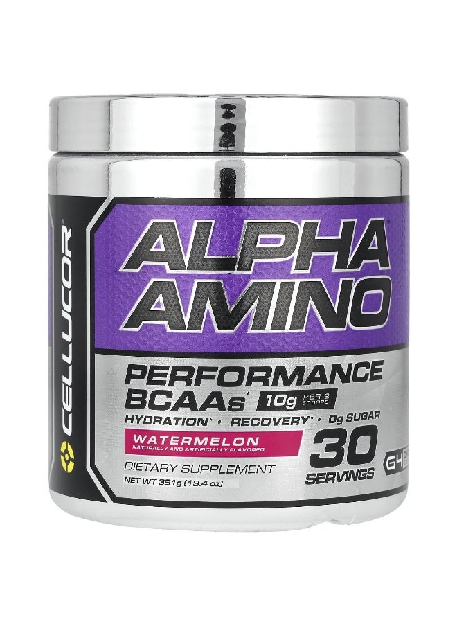 C4  Cellucor C4 / Cellucor, Alpha Amino™, Performance BCAAs, Watermelon, 13.4 oz (381 g)  - Image 1