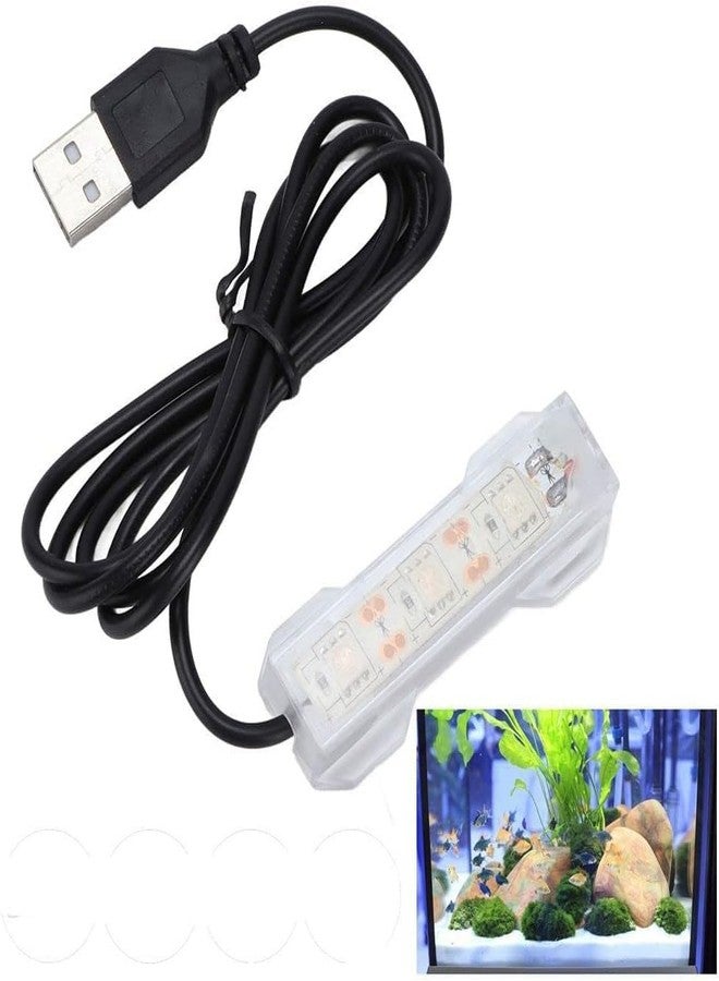 Labriciyon مصباح LED صغير لحوض السمك، مصباح LED متعدد الألوان لحوض أسماك المياه العذبة والنباتات وأسماك الزينة وملحقات الحيوانات الأليفة المائية (ضوء أزرق) - Image 4