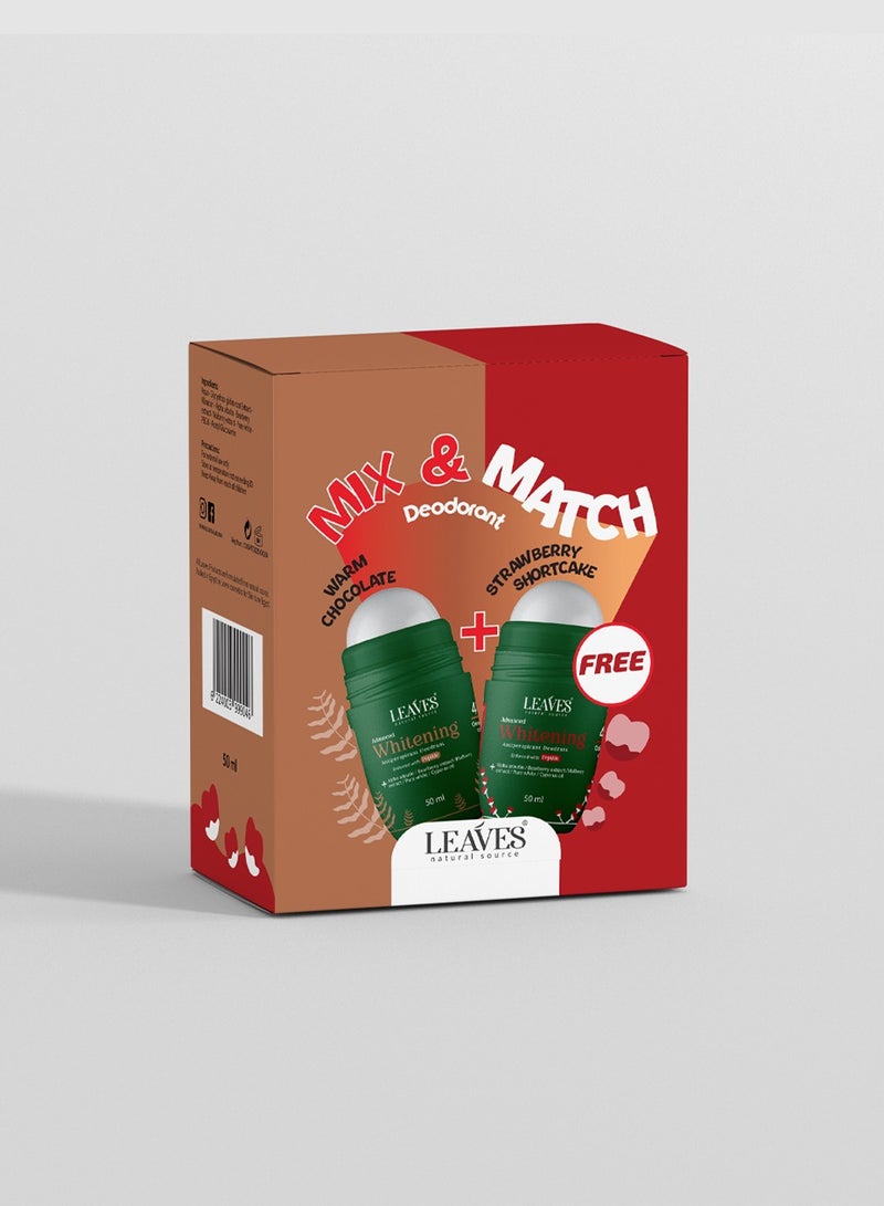 لييفز رول اون ديودرنت بوكس للتفتيح  وارم شوكلات& ستروبري شورت كيك 50*2 مل - Image 1