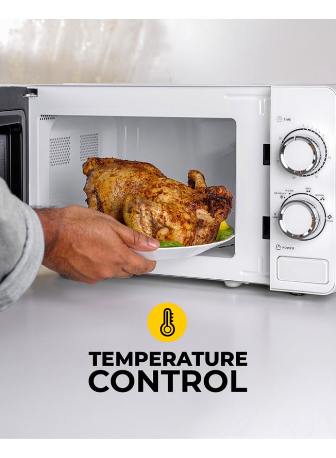 KRYPTON Microwave Oven With 5 Power Levels And 30 Minute Timer 20 L 700 W KNMO6196 White - Image 5