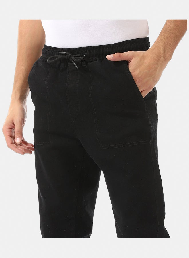 Andora Stitched Elastic Waist Casual Pants  - Image 2