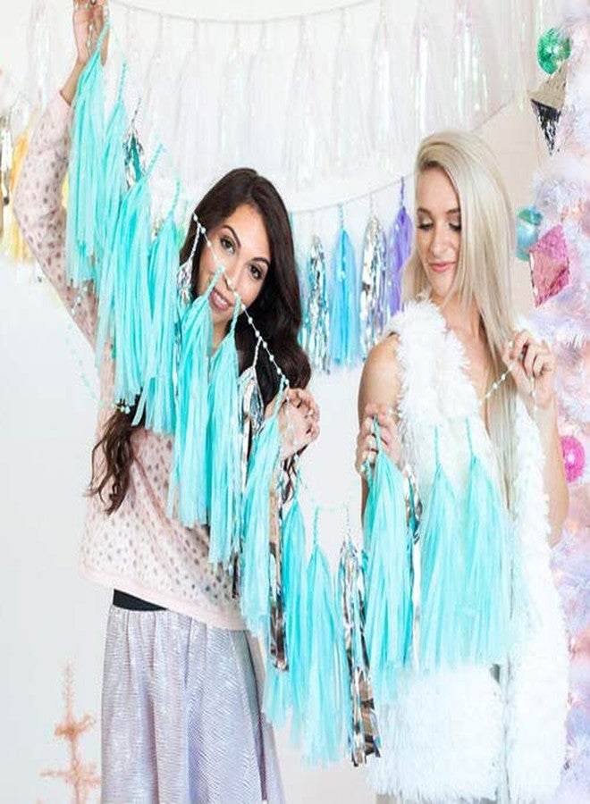 LEWOTE Tissue Paper Tassel Garland - 20pcs Tassels Per Package - 12 Inch Long Tassels(Gold/Pink/White) - Image 4