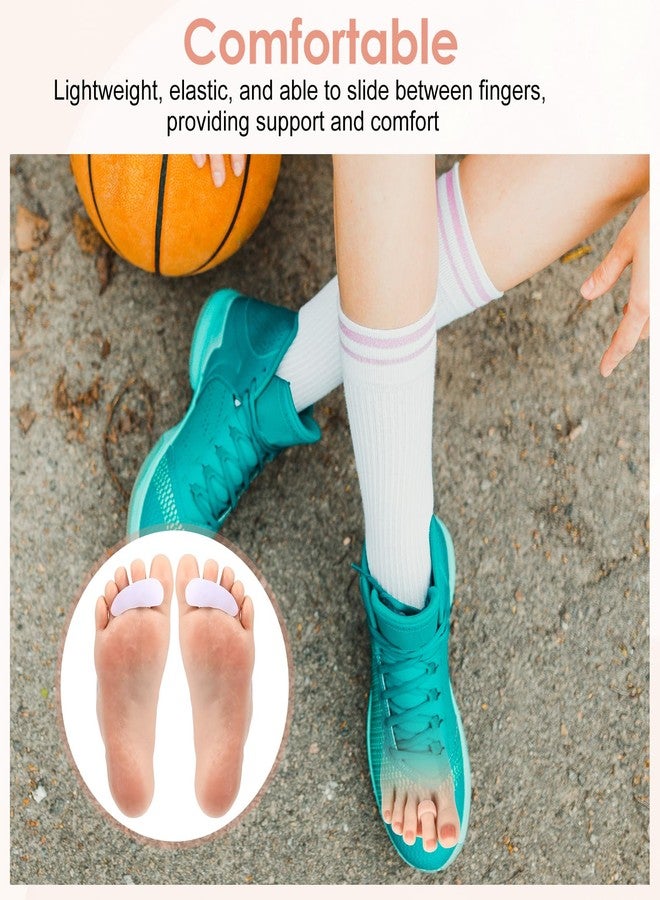YBEATY مجموعة YBEATY المكونة من 12 زوجًا من وسادات دعم أصابع القدم المطرقية بتصميم حلقة واحدة، وسادات جل لدعم قمة أصابع القدم المطرقية، مصحح لأصابع القدم المتداخلة والملتوية والمنحنية، لتخفيف الألم لدى الرجال والنساء - Image 4