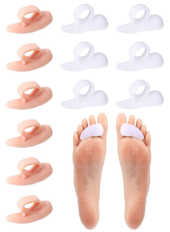 YBEATY مجموعة YBEATY المكونة من 12 زوجًا من وسادات دعم أصابع القدم المطرقية بتصميم حلقة واحدة، وسادات جل لدعم قمة أصابع القدم المطرقية، مصحح لأصابع القدم المتداخلة والملتوية والمنحنية، لتخفيف الألم لدى الرجال والنساء - Image 1