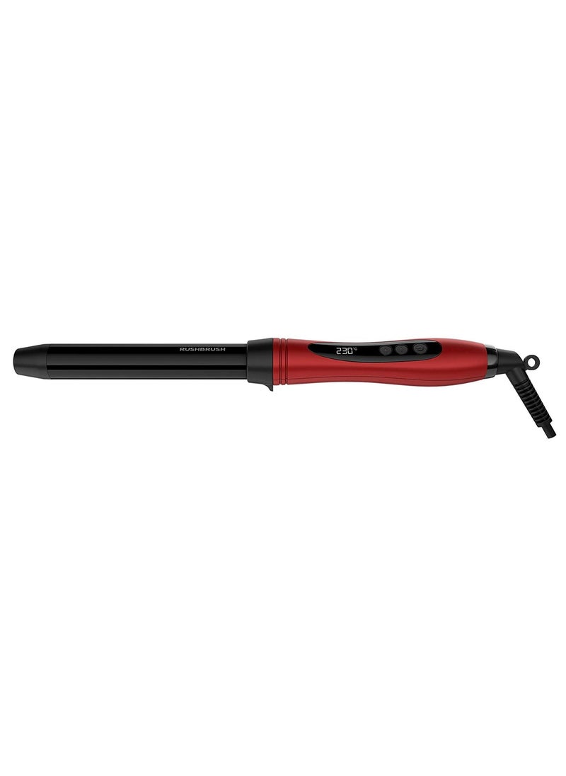 فرشاة تجعيد الشعر C1 من راش تيتانيوم ، 25 مم ، 14 حرارة ، حرارة سريعة ,  RB-C1-Red -Up to 230°C, Automatic ShutOff, 360° Swivel Cord -