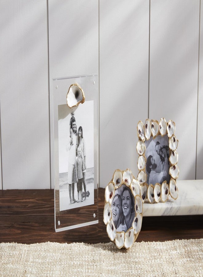 Mud Pie Single Oyster Acrylic Frame; 8 1/2" X 5" - Image 2