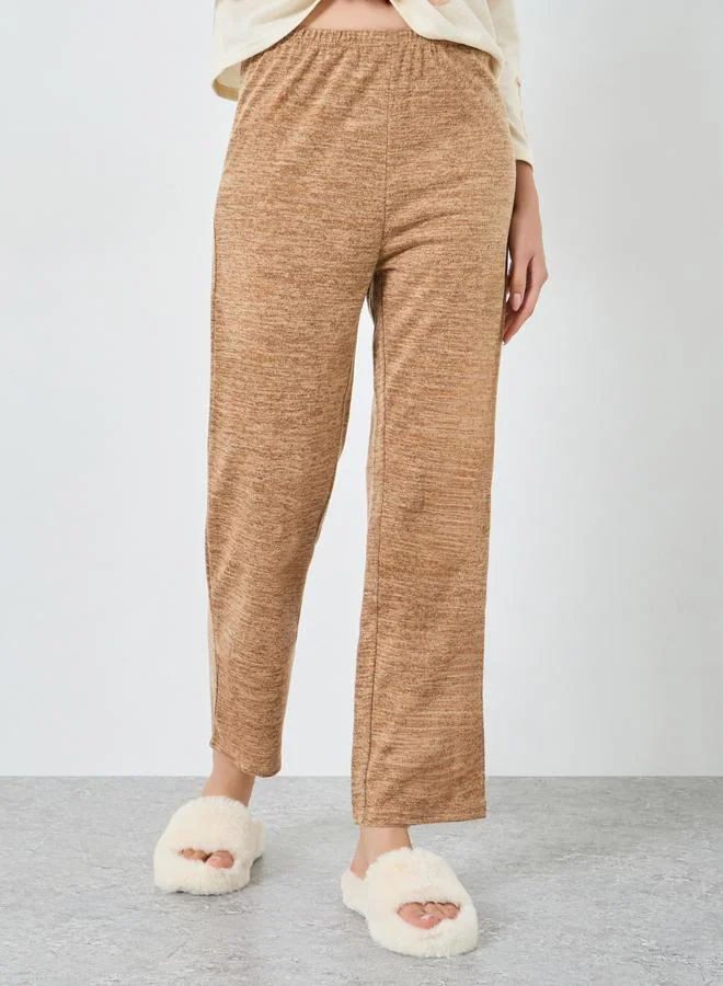 Take Two Take Two Cozy Beige Bear Print T-Shirt and Pyjama Set