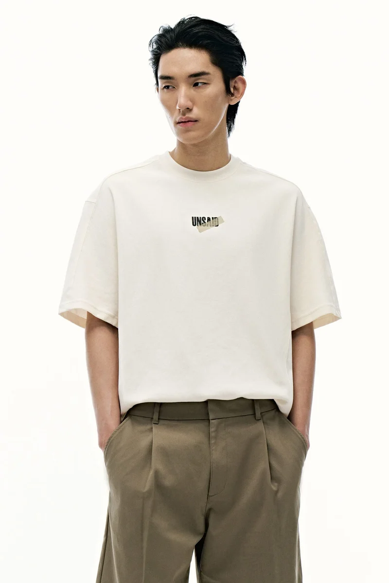 H&M Loose Fit Printed cotton T-shirt