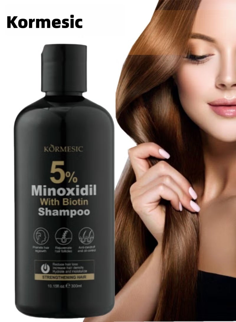 Kormesic 5% Minoxidil Anti-Hair Loss Shampoo 34% Less Breakage + 43% Hydration in 28 Days! - Image 1