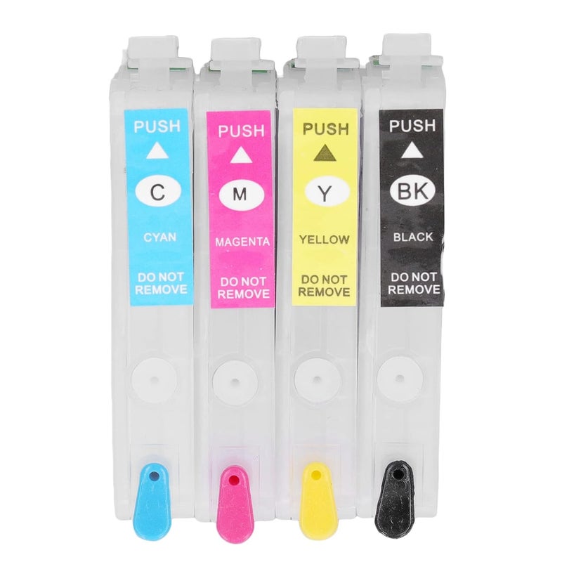Refillable Ink Cartridge, PP Ink Cartridge, High Accuracy Refill Ink Cartridge, Ink Cartridge Replacement for Print Photos, Test Papers and Documents (603XLBK/603XLC/603XLM/603XLY) - Image 1