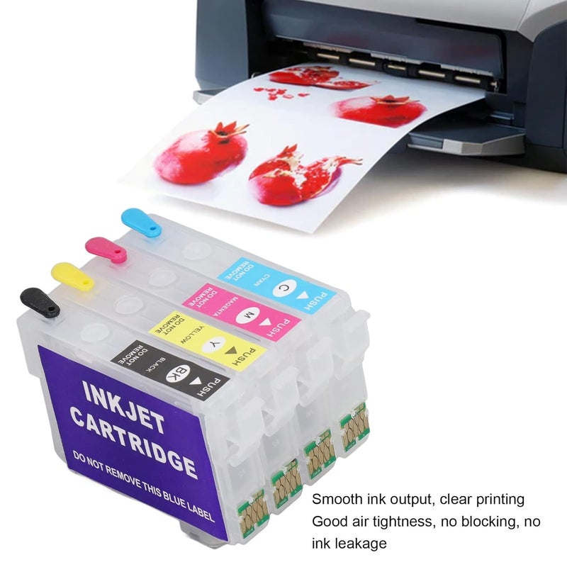 Refillable Ink Cartridge, PP Ink Cartridge, High Accuracy Refill Ink Cartridge, Ink Cartridge Replacement for Print Photos, Test Papers and Documents (603XLBK/603XLC/603XLM/603XLY) - Image 3