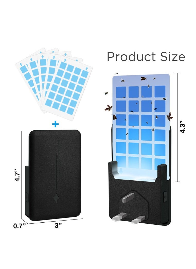 Muyixin - Indoor Fly Trap for Home, Plug-in Flying Insect Traps Catcher with Dimmable UVA Attract Night Light Mode, 1 Device + 5 Glue Cards - Image 1