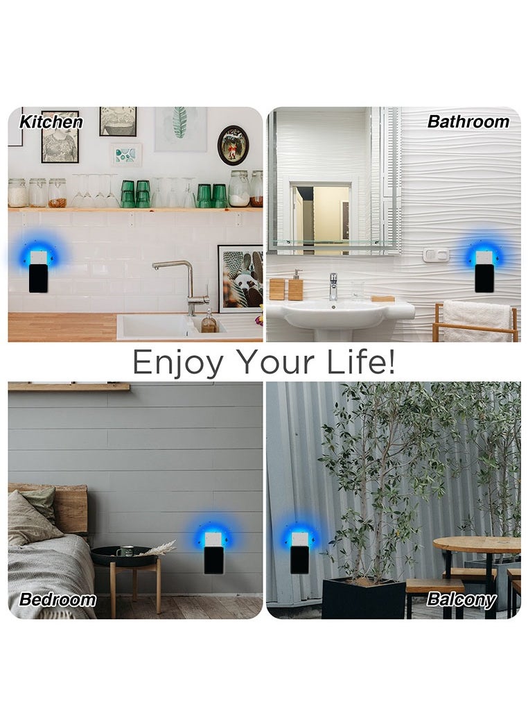 Muyixin - Indoor Fly Trap for Home, Plug-in Flying Insect Traps Catcher with Dimmable UVA Attract Night Light Mode, 1 Device + 5 Glue Cards - Image 1