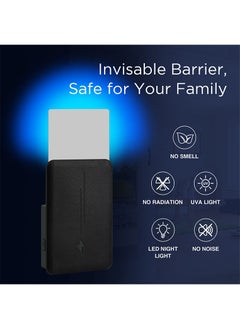 Muyixin Indoor Fly Trap for Home, Plug-in Flying Insect Traps Catcher with Dimmable UVA Attract Night Light Mode, 1 Device + 5 Glue Cards  - Image 4