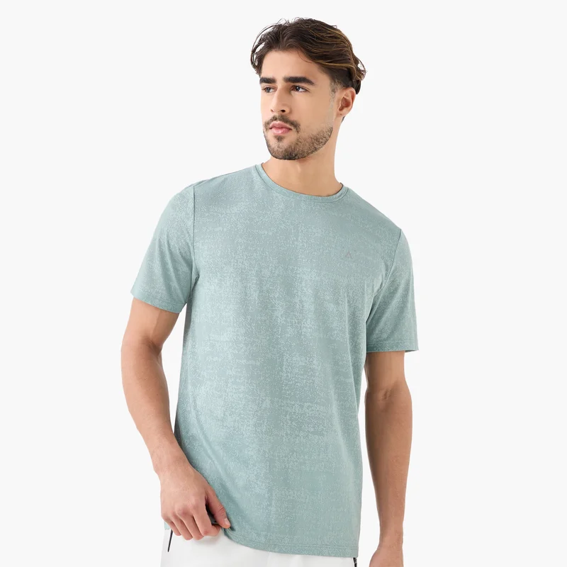 ادوت من سبلاش Textured Performance T-shirt with Crew Neck