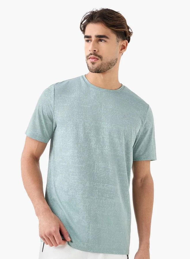 ADOT by Splash Textured Performance T-shirt with Crew Neck