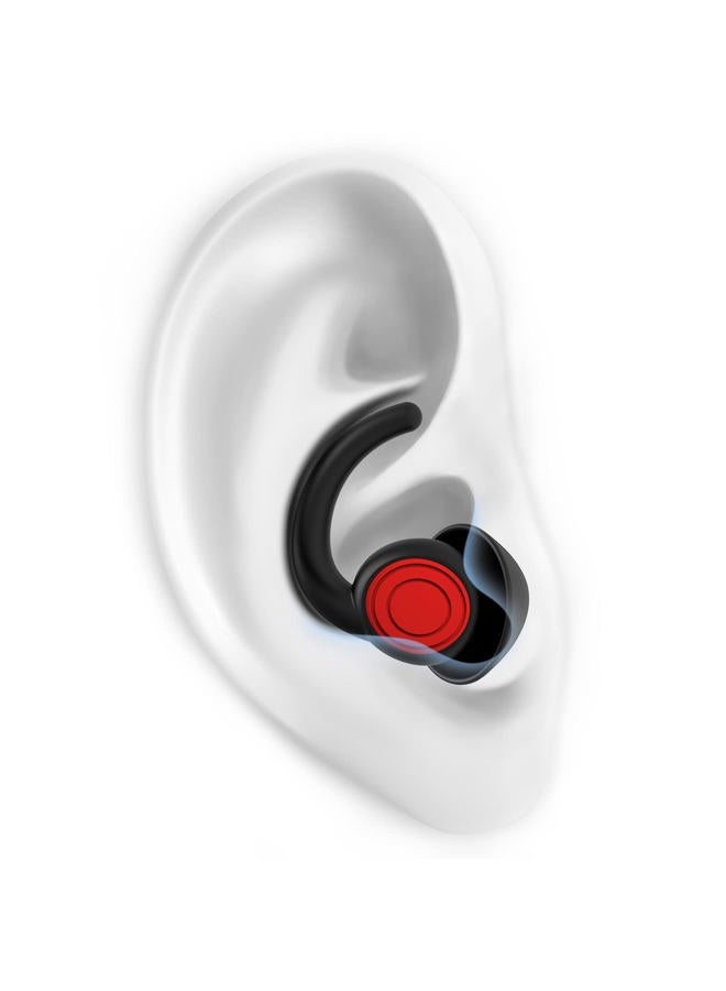 SUPCEAT Ear Plugs for Sleeping Noise Cancelling Silicone Earplugs Sound Blocking Sleeping, 2pair Ear Plugs for Sleeping Reusable Noise Reduction Earplugs for Sleep,Snoring,Work,Concerts,Studying,Travel(Black) - Image 1
