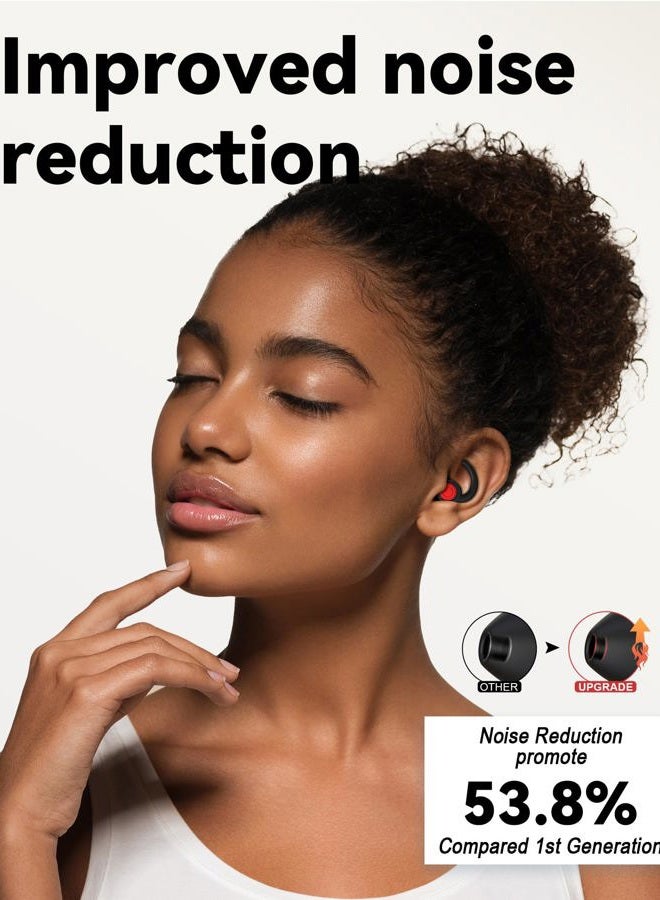 SUPCEAT Ear Plugs for Sleeping Noise Cancelling Silicone Earplugs Sound Blocking Sleeping, 2pair Ear Plugs for Sleeping Reusable Noise Reduction Earplugs for Sleep,Snoring,Work,Concerts,Studying,Travel(Black) - Image 4