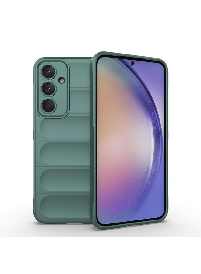 Phantom Shield Silicone Case with Anti-Scratch Soft Microfiber Lining, High Resilience Rubber Full Body Shockproof Cover Compatible with Samsung Galaxy A35 (Dark Green) - Image 1